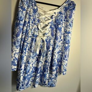 Blue/White floral dress